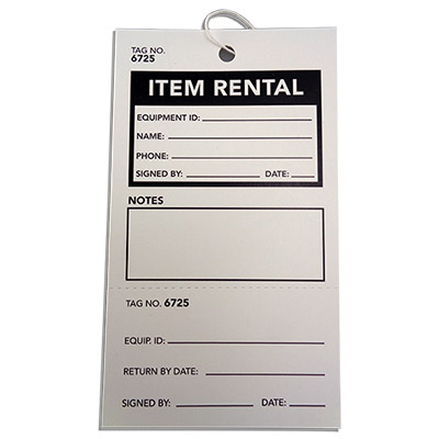 2 Part Rental Tag 2