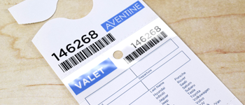 Custom Valet Ticket Finishing Options