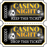 Casino Night Roll Ticket