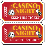 Casino Night Roll Ticket