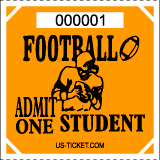 Premium Student Football Roll Ticket