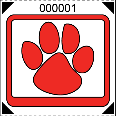 BIG Paw Print Roll Ticket