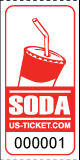 Premium Soda Drink Roll Tickets Red