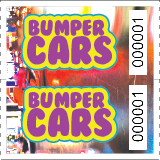 Bumper Car Double Roll Tickets