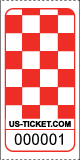 Checker Board Roll Tickets Red