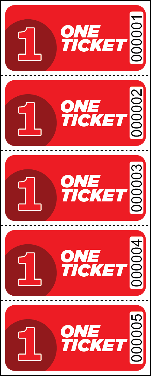 One Ticket Sheet Tickets - Sheets of 5