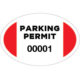 Parking Permit Window Decal Circle