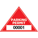 Parking Permit Window Decal Triangle