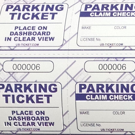 Valet Roll Tickets